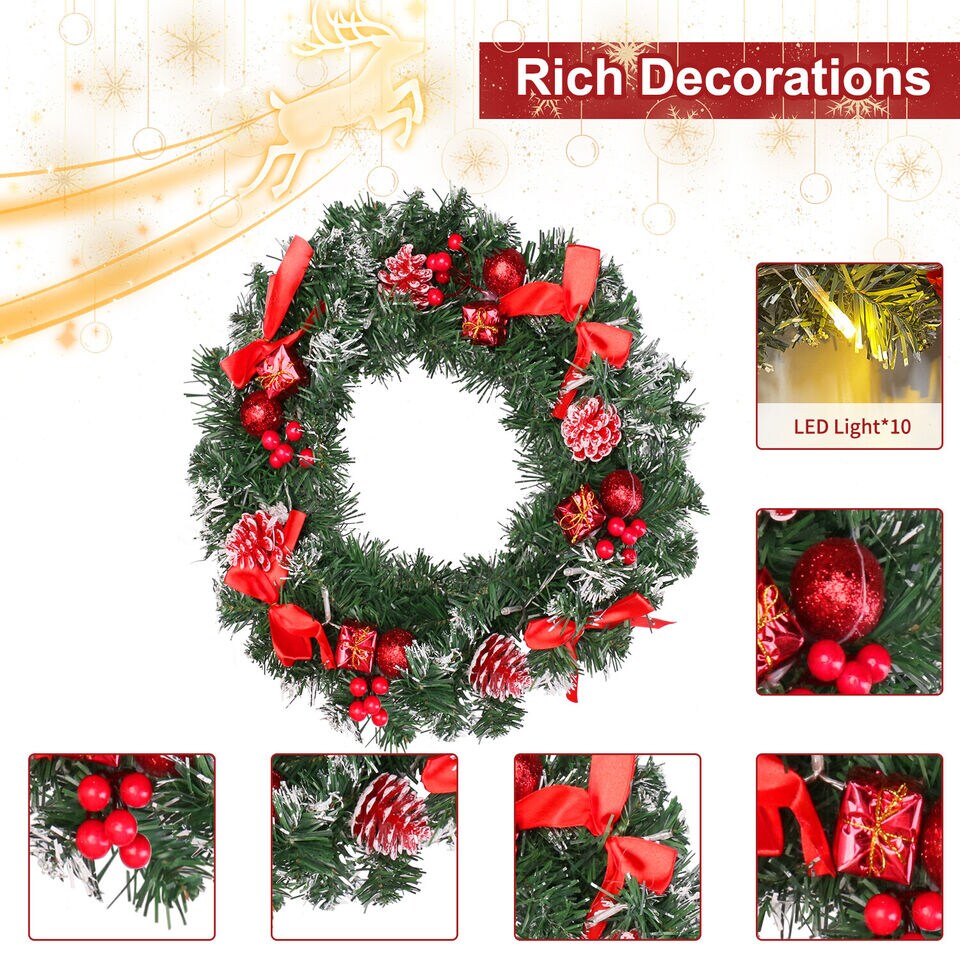 Christmas Front Door Wreath with Artificial Flowers Michaels