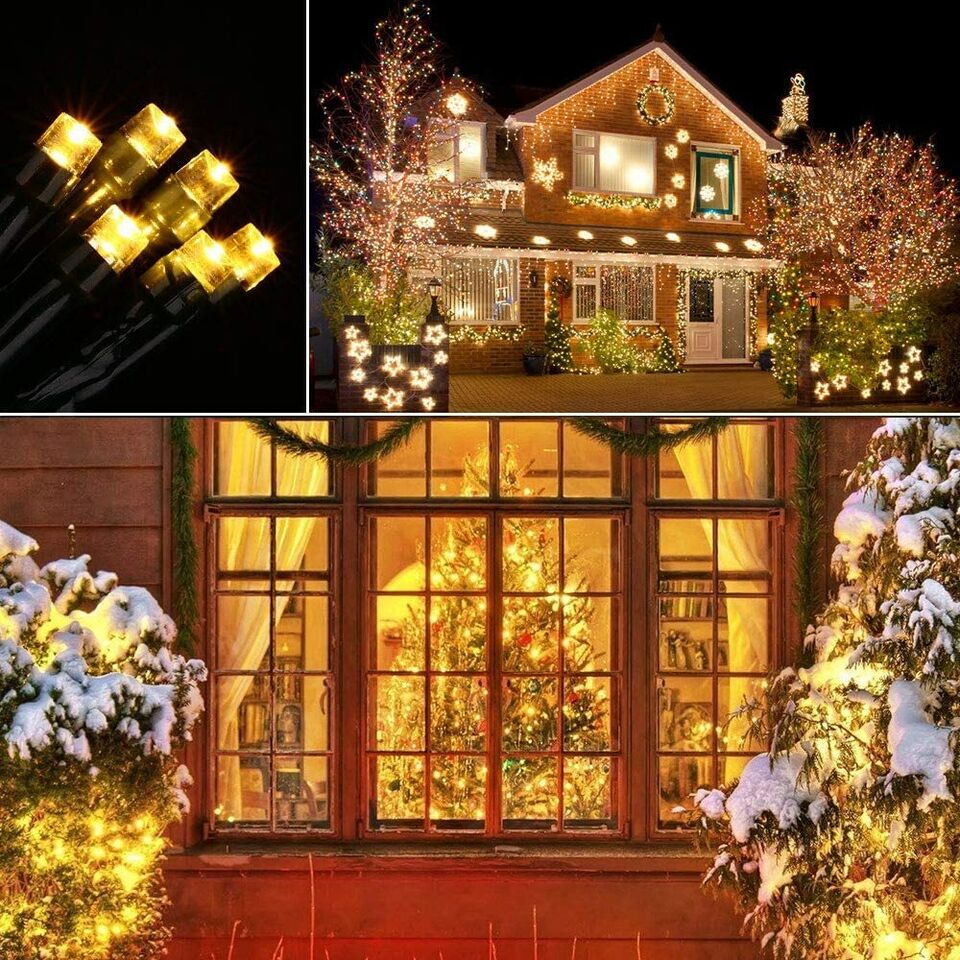 8 Modes Solar Christmas Lights for Outdoor Waterproof