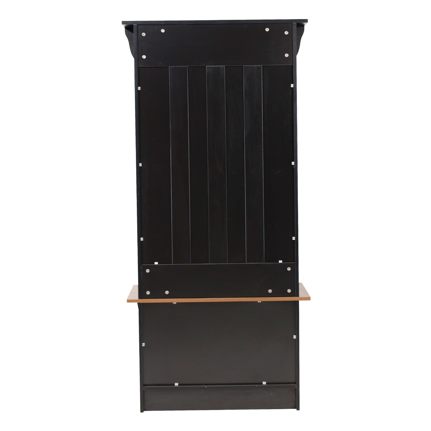 Merrick Lane Whitman Hallway Tree with Bench Seating, 3 Single Coat Hooks and Lower Storage with Adjustable Shelves