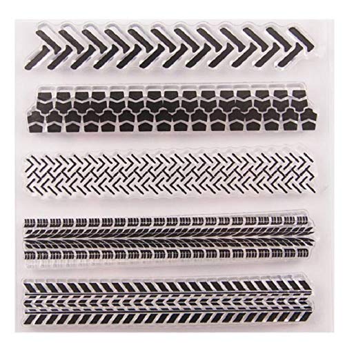 Welcome to Joyful Home 4pcs/Set Background Rubber Clear Stamp for Card Making Decoration and Scrapbooking