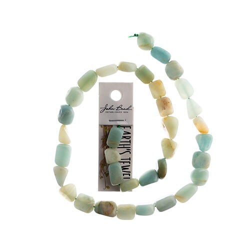 Earth&#x27;s Jewel Semi-Precious 16&#x22; Amazonite Irregular Natural Bead Strand