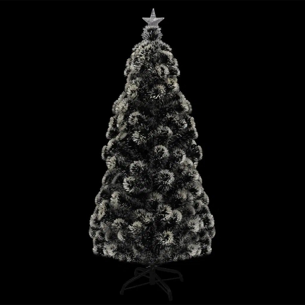5ft Green and White LED Fiber Optic Christmas Tree