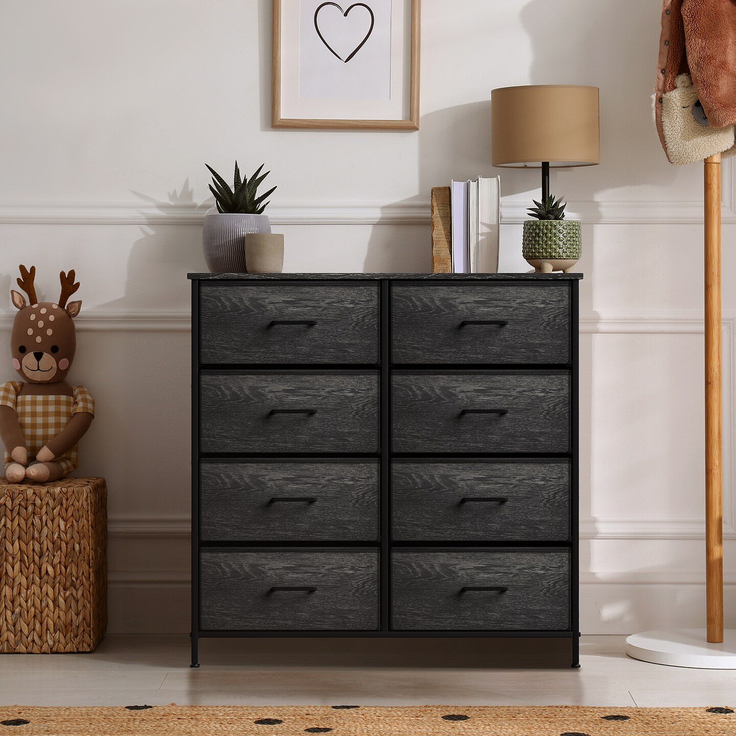 Sorbus Extra Wide Dresser Organizer With 8 Drawers - Large Storage Furniture for Bedroom, Hallway, Living Room, Nursery & Closet