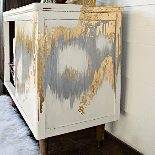 100 Gold Leaf Sheets,  5.5&#x22; Gold Foil Paper for Arts Craft, Painting, Gilding, Slime, Nail Design, Furniture Decoration