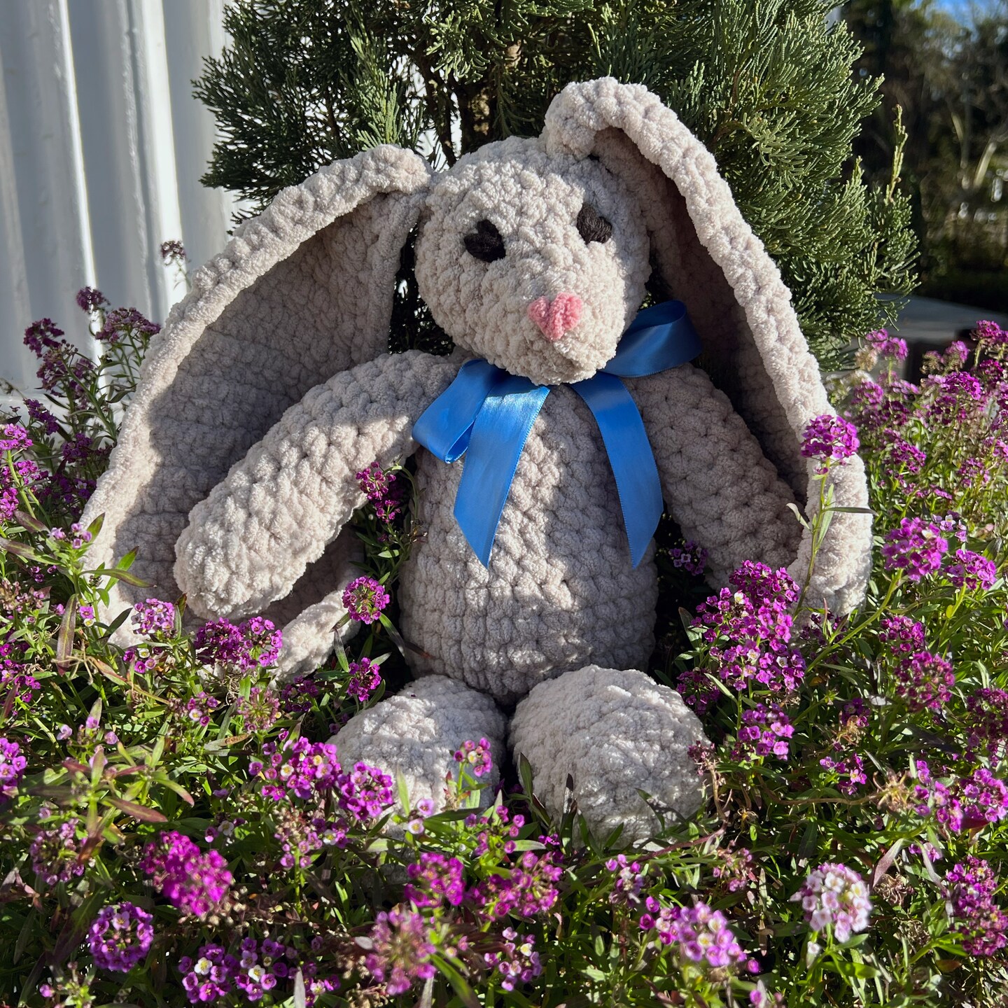 Botanical Bunny Plush Lilac Flowers