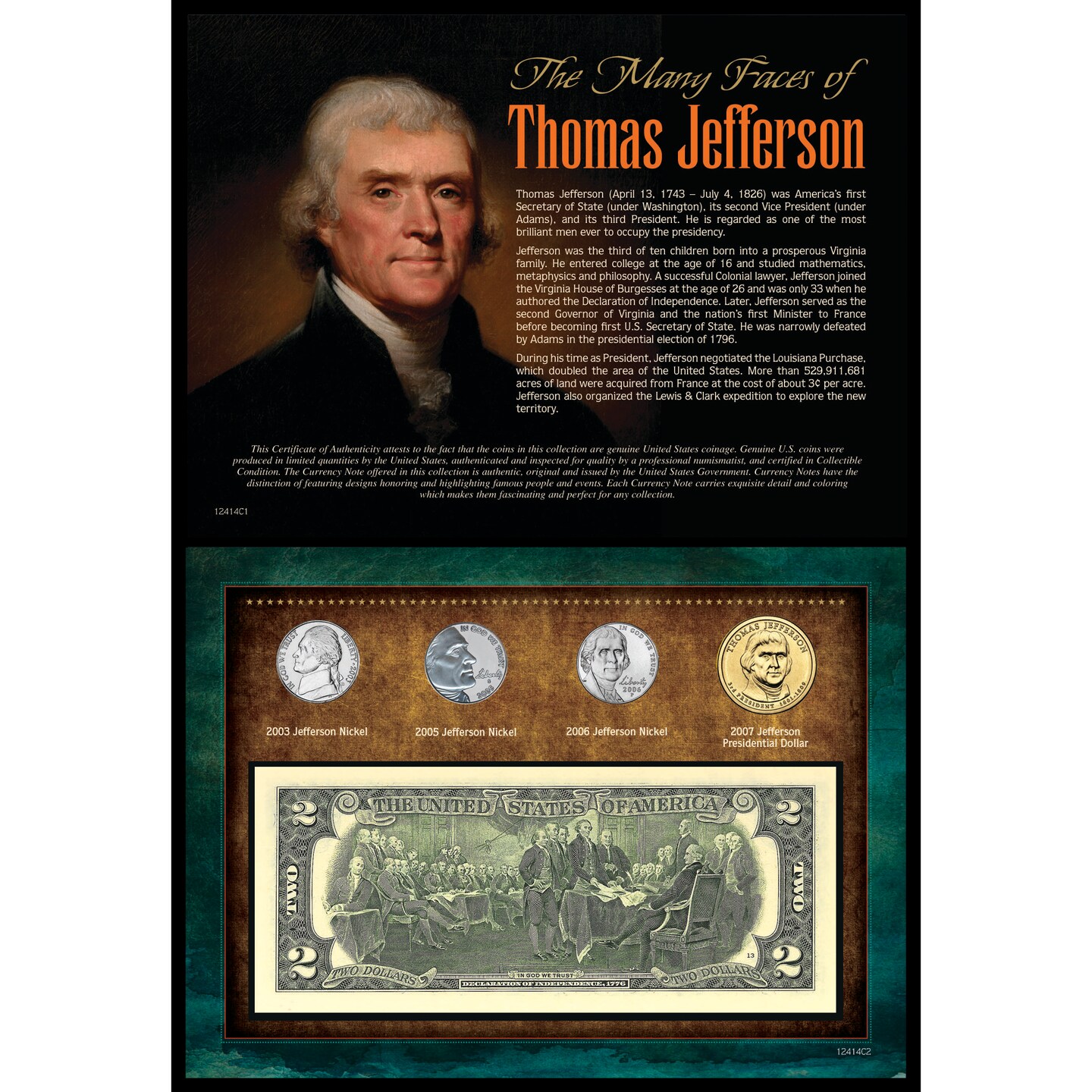 Many Faces of Thomas Jefferson Coin &#x26; Currency