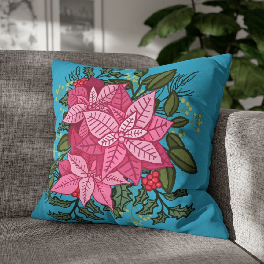 Pink discount holiday pillows