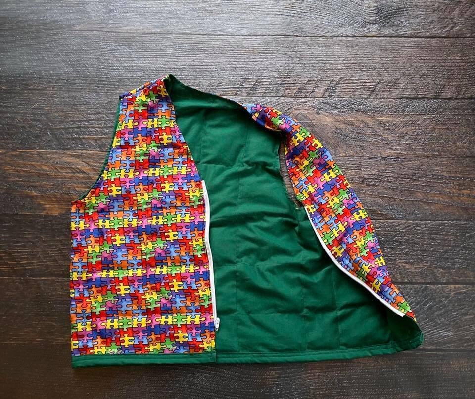 Weighted vest for kids puzzle sensory autism MakerPlace by Michaels