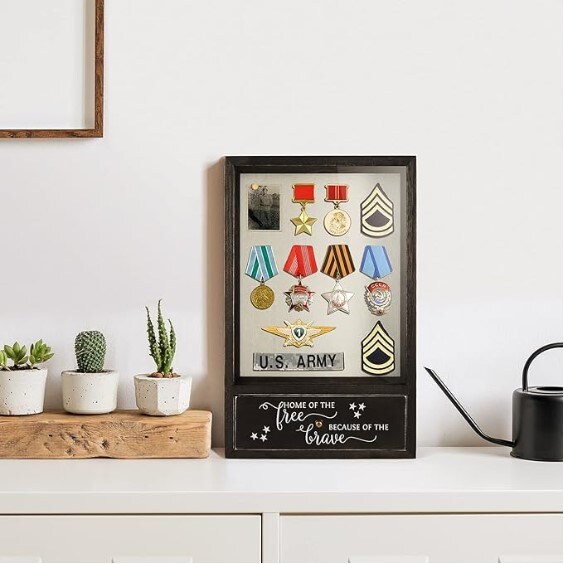 Veterans&#x27; Independence Memorial Gifts for Army Soldiers Patriotic Sympathy Gifts - Because of the Brave, America is a Free Country