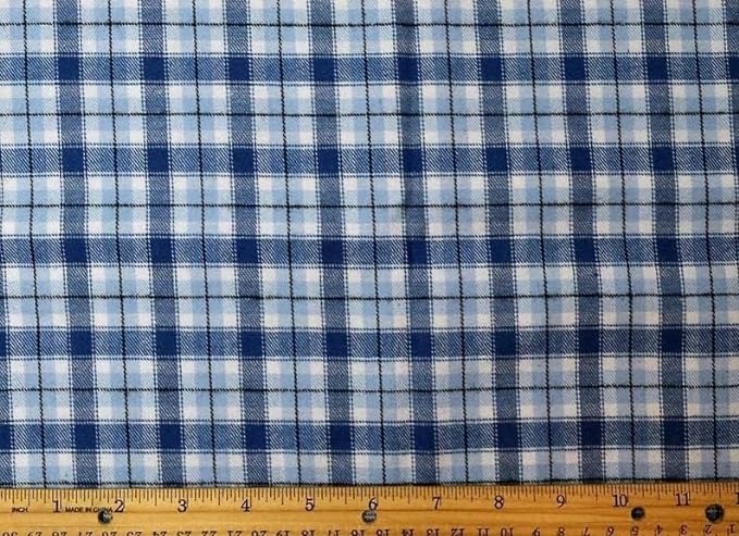 FabricLA 100% Cotton Flannel Fabric - 58/60 Inches (150 CM) - Cotton  Tartan Flannel Fabric - Use as Blanket, PJ, Shirt, Cloth Flannel Craft  Fabric 