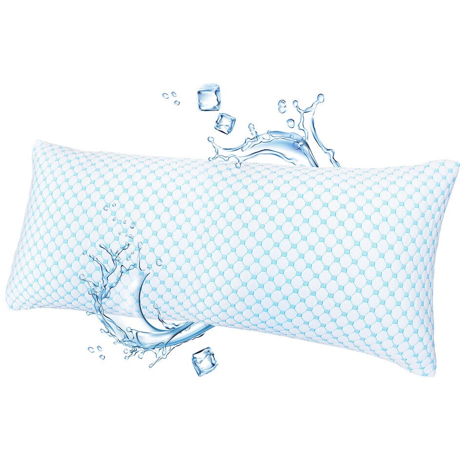 Cooling Memory Foam Pillow with Ice Silk and Gel Infusion