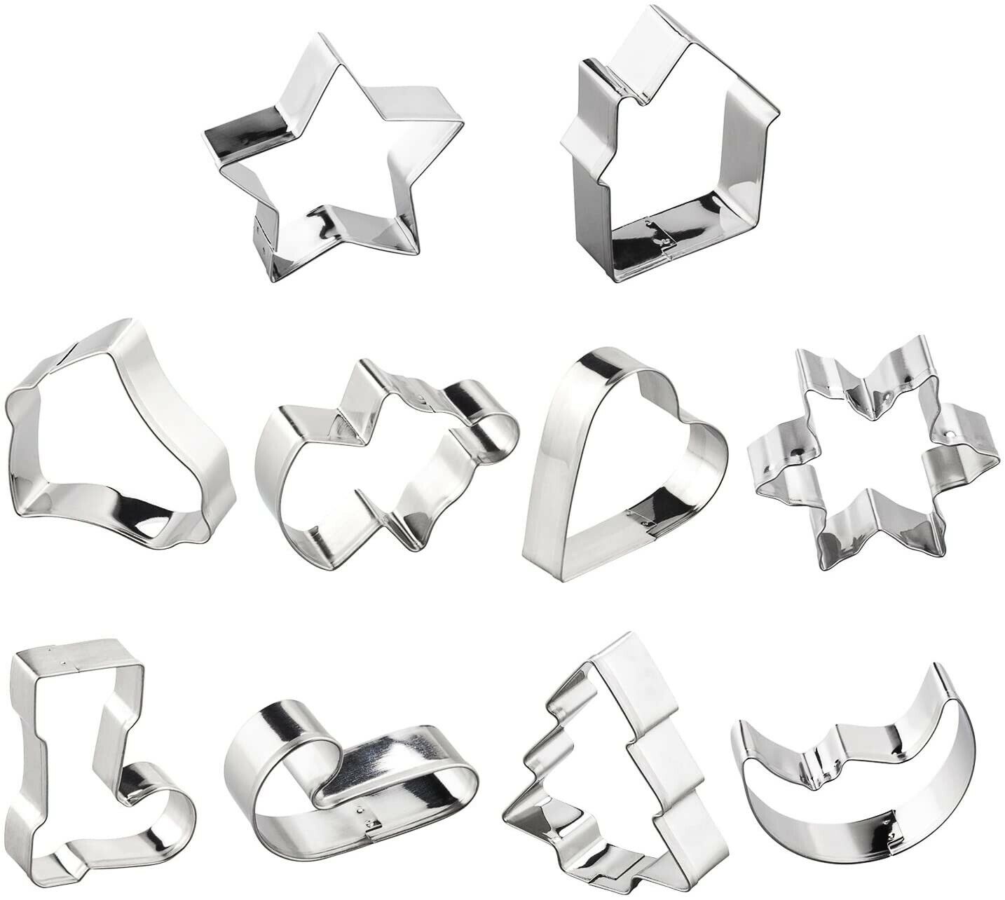 Mini Christmas Cookie Cutters Set of 10
