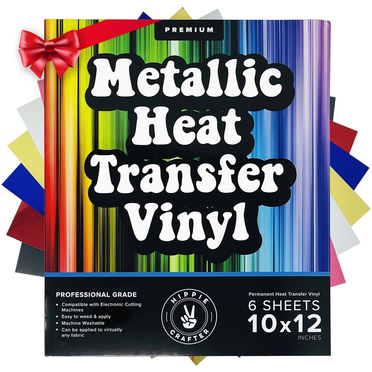 Rose Gold Series Metal Permanent Adhesive Vinyl 6 Sheets 12x10
