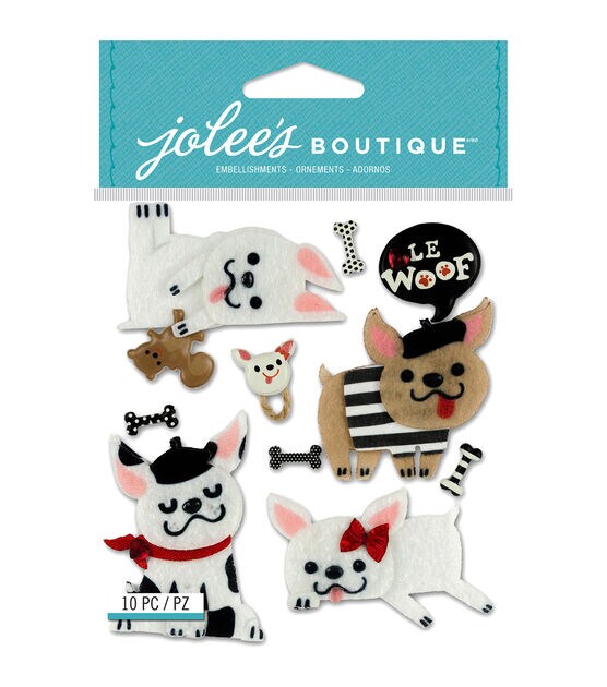 Jolee&#x27;s Boutique French Bulldogs Dimensional Stickers