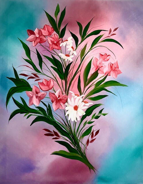 product name is Daises and Pink Flowers