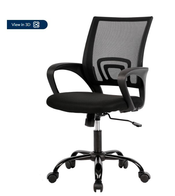 Modern Executive Rolling Swivel Chair for Women &#x26; Men, Black Mesh Office Chair Desk Chair Computer Chair Ergonomic Adjustable Stool Back Support