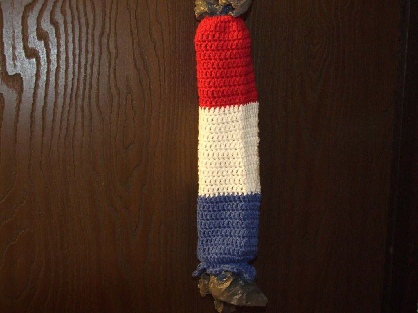 Crochet Plastic Grocery Bag Holder, Organizer, Dispenser, Bag