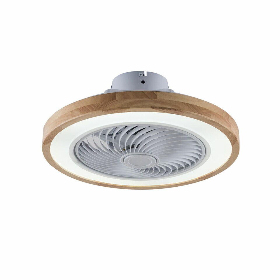 Kitcheniva Dimmable Chandelier Lamp With Remote Modern Flush Mount Ceiling Fan Light LED 20&#x22;
