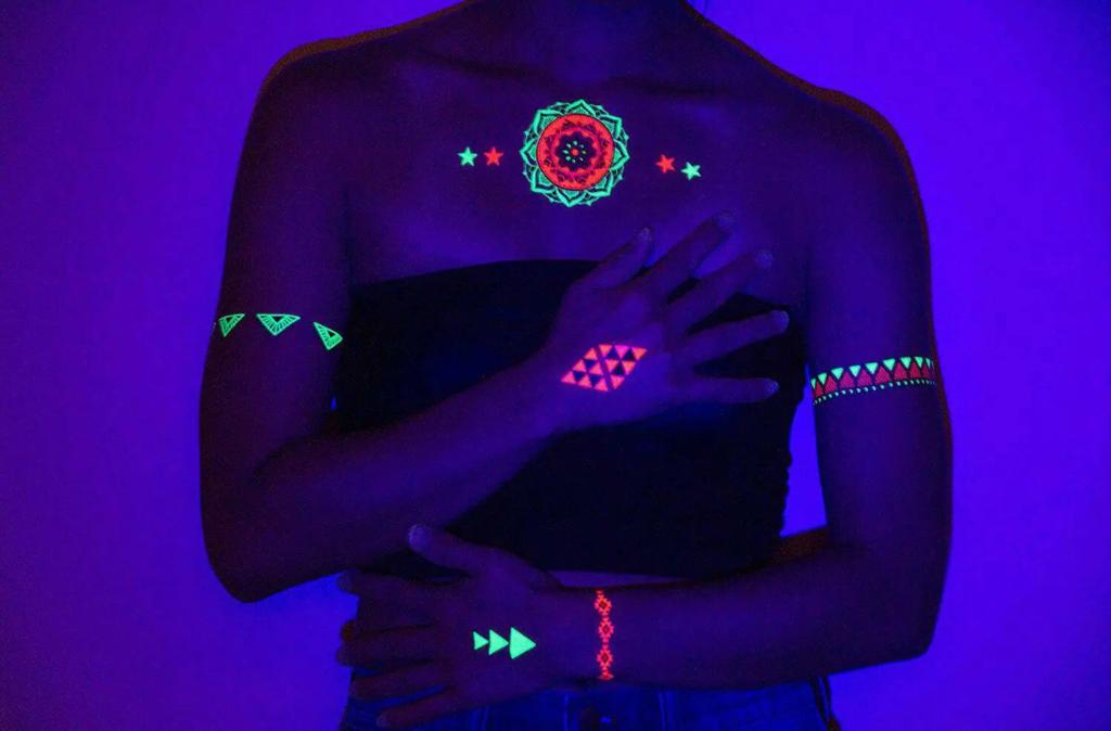 INKJET Temporary Tattoo Tatoo GLOW in the Dark GREEN Decal Paper 8.5”x11” 15 Sh