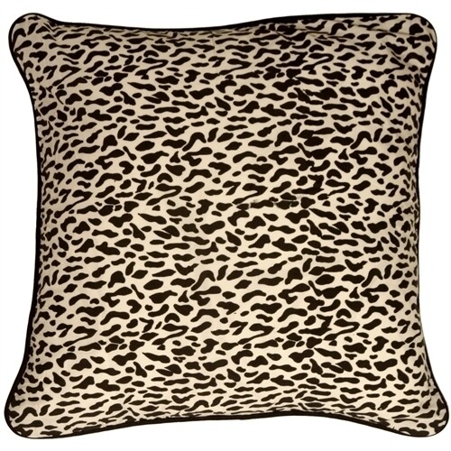 Pillow Decor   - Ocelot Print Cotton Large 22x22 Throw Pillow