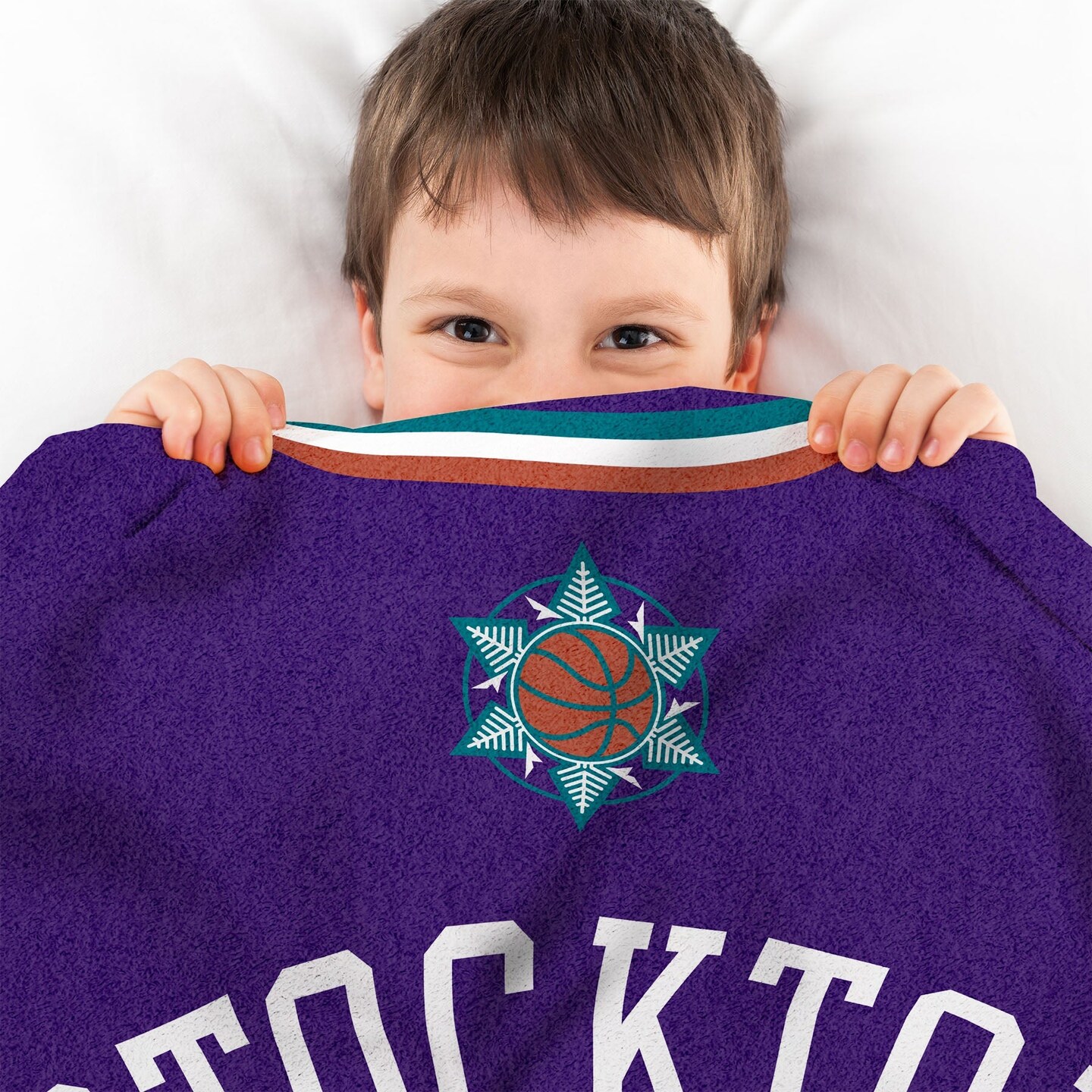 Sleep Squad Utah Jazz John Stockton 60&#x201D; x 80&#x201D; Raschel Plush Jersey Basketball Blanket