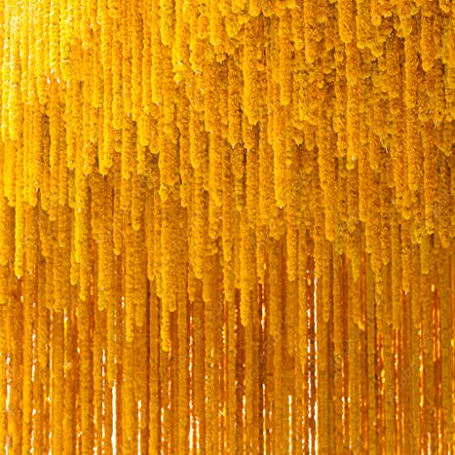 5 Pieces - 5 feet Marigold Garland |Indian/American Wedding Party Mantle Decoration, Faux Garlands Wedding Garland, Diwali Decoration, Spring Bush Floral! (Orange)