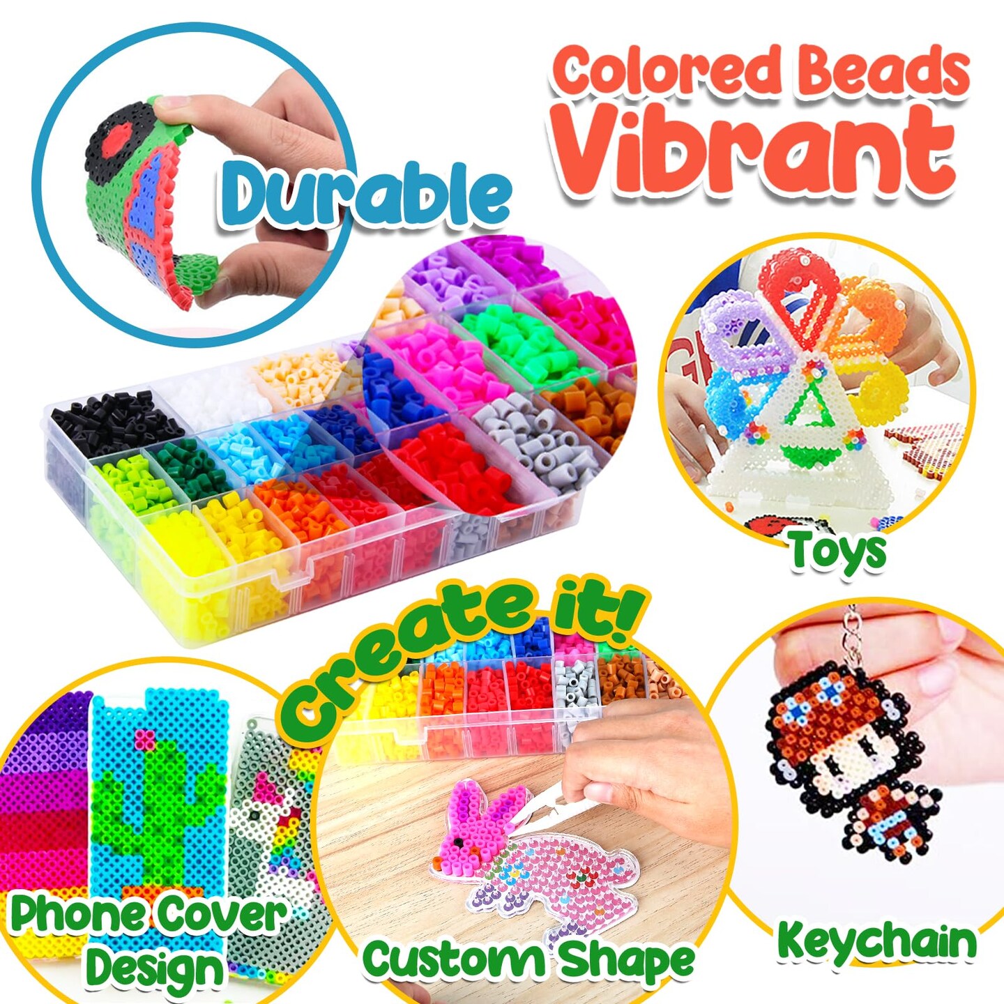 FUNZBO 5200 5mm Fuse Beads Kit - 24 Colors