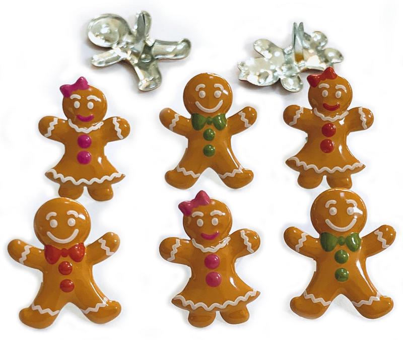 Gingerbread - Eyelet Outlet Shape Brads 12/Pkg