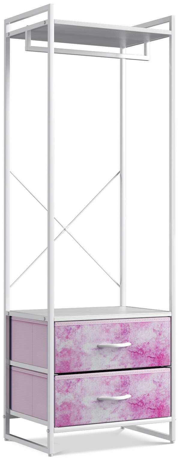 Sorbus Clothing Rack with Drawers - Clothes Stand Dresser - Wood Top, Steel Frame, & Fabric Drawers - Tall Closet Storage Organizer - Garment Rack for Hanging Shirts, Dresses, & Jackets