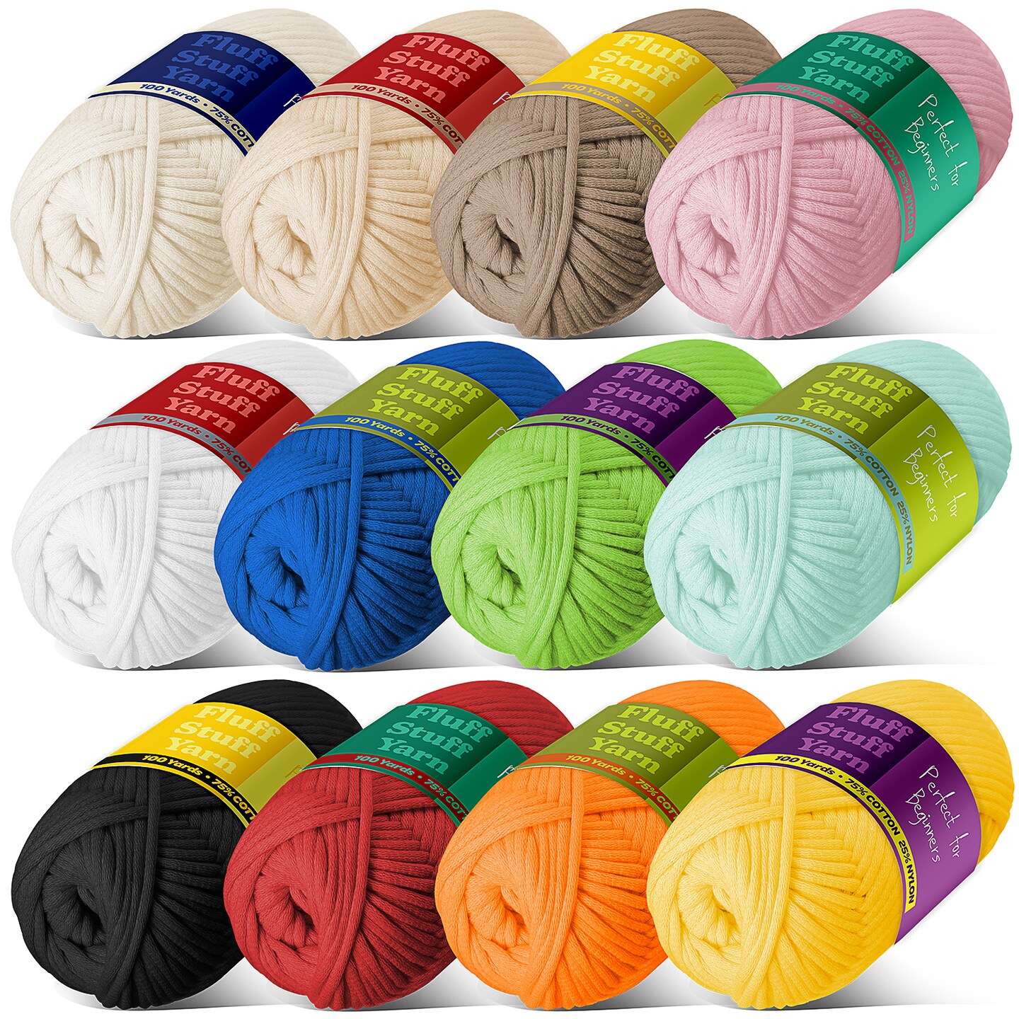 The Woobles Easy Peasy Yarn, Crochet & Knitting Yarn for Beginners with  Easy-To
