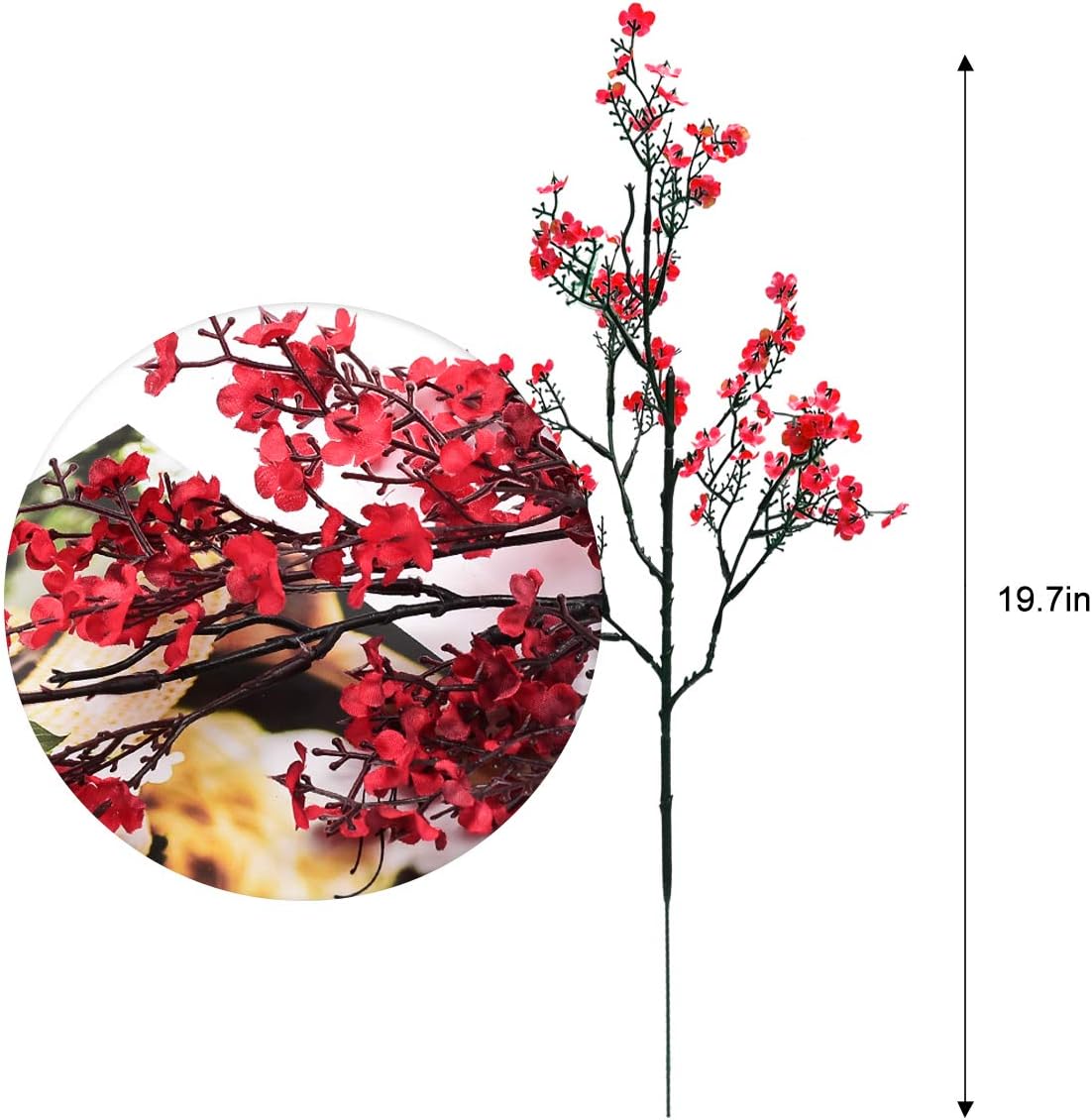 19.7 Inches Artificial Flowers DIY Home Arrangement Decor 4 packs