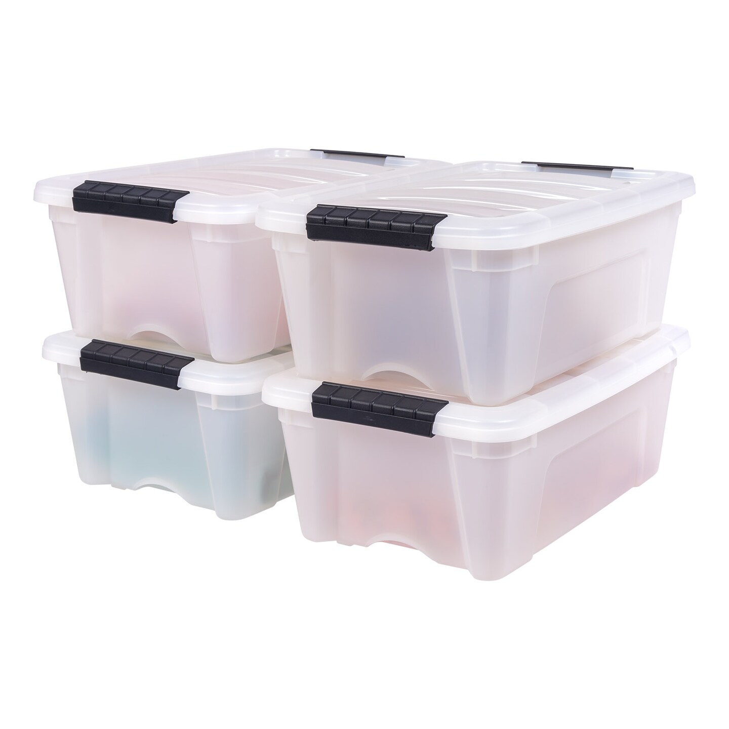 Iris Usa Plastic Stackable And Nestable Storage Bin Tote