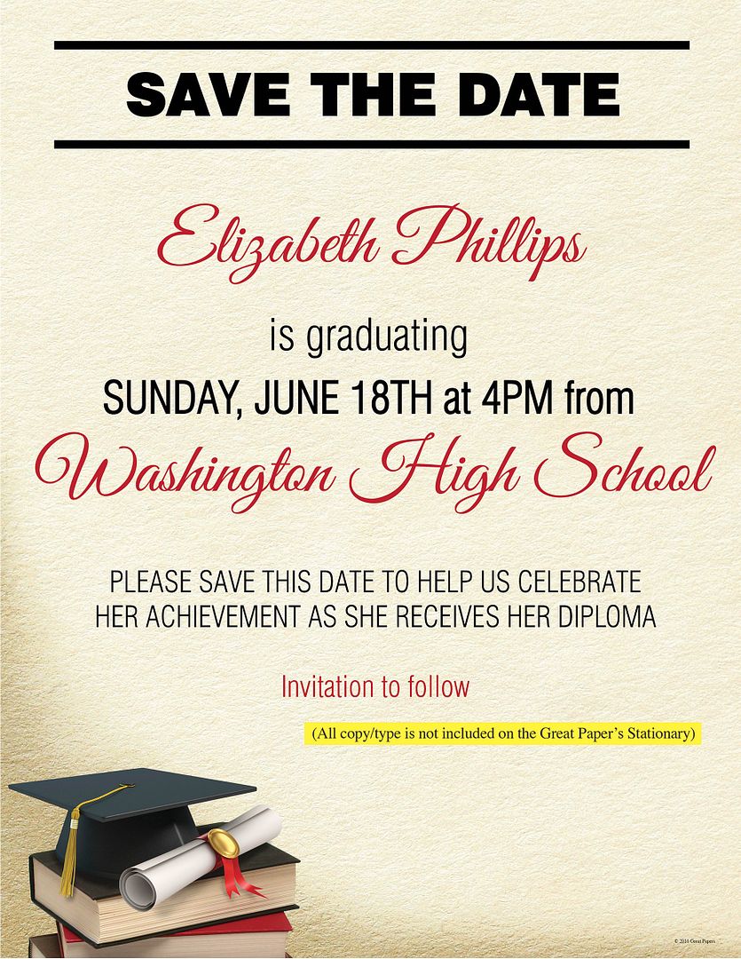 Great Papers! Grad Corner Graduation Stationery Letterhead, Invitations and Announcements, Printer Friendly, 8.5"x11", 80 Pack