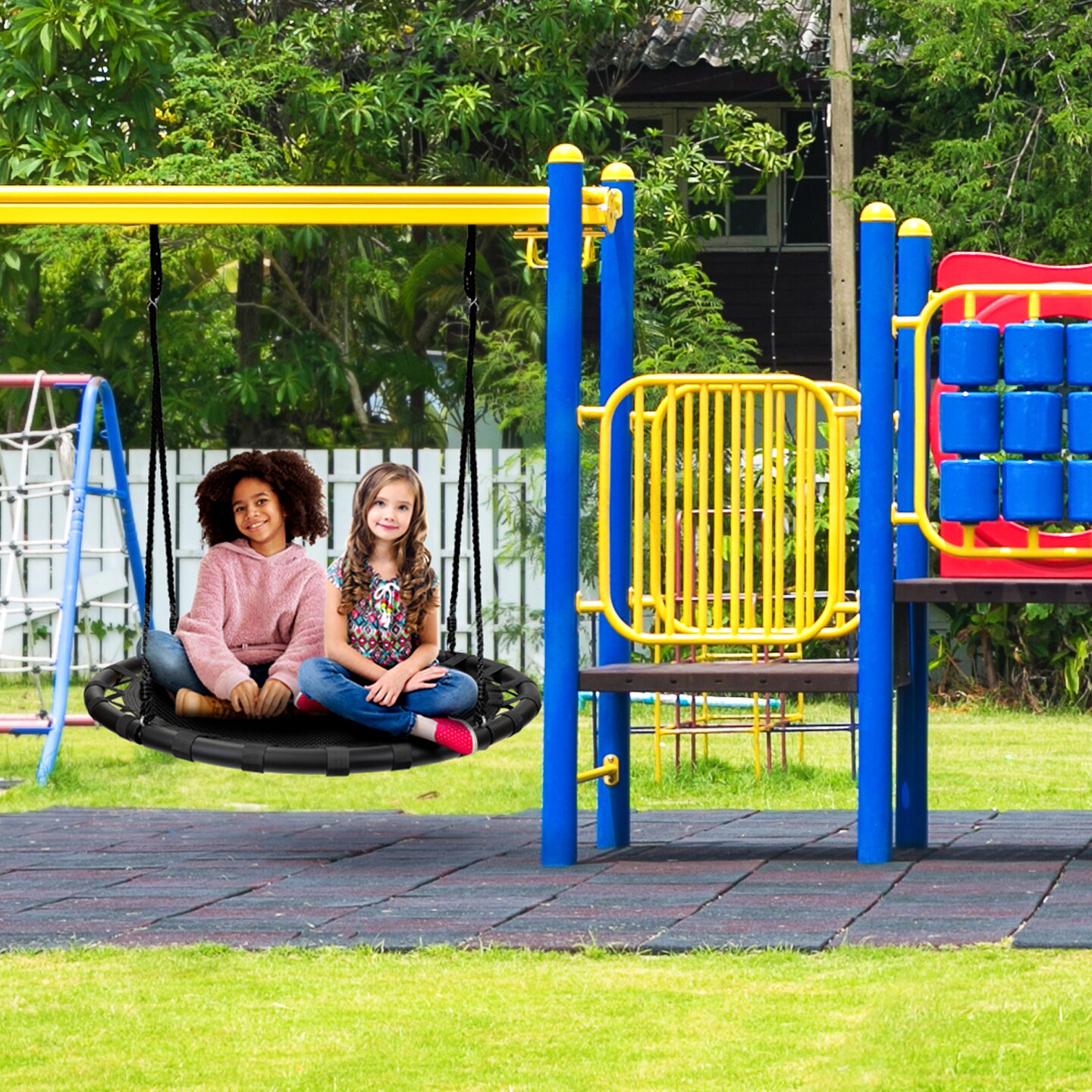 Sorbus Fabric Spinner Swing