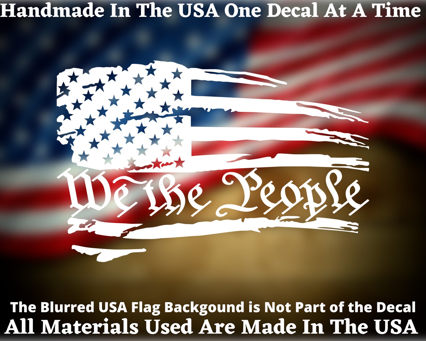 We The People Distressed American Flag Vinyl Decal | MakerPlace by Michaels