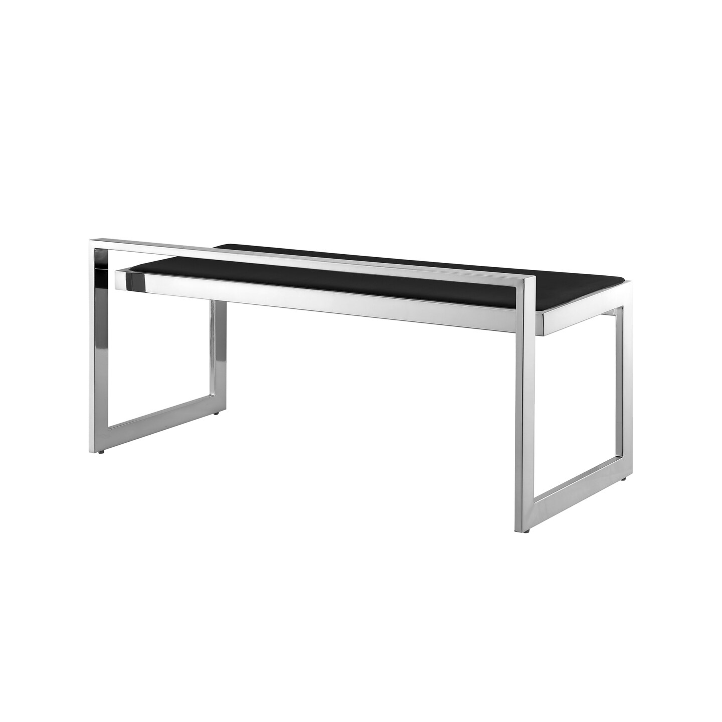 Ledger Velvet Upholstered Metal Frame Bench With Gold/Chrome Legs