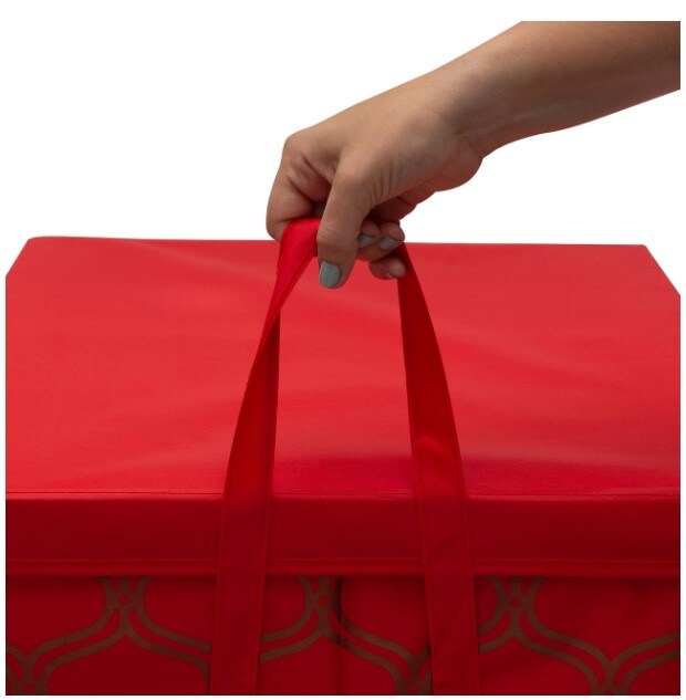 Red 60-Count Ornament Storage Box