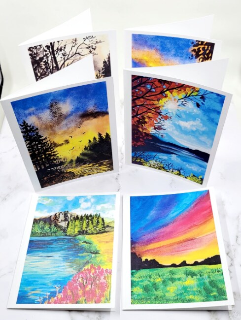 Watercolor greeting cards handmade greeting cards watercolor note cards  blank watercolor cards note card set with envelopes gift - set of 12