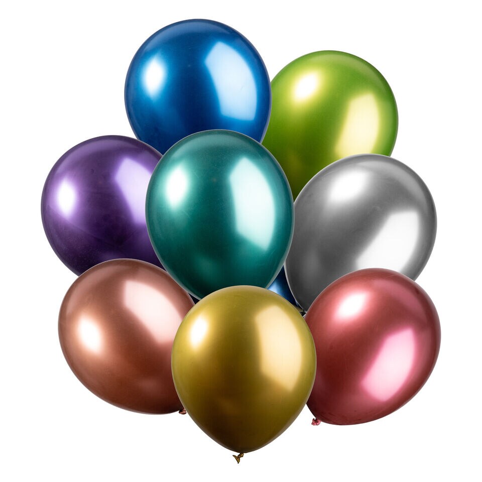 12 Inch Metallic Balloons Metal Chrome Shiny Latex Balloon