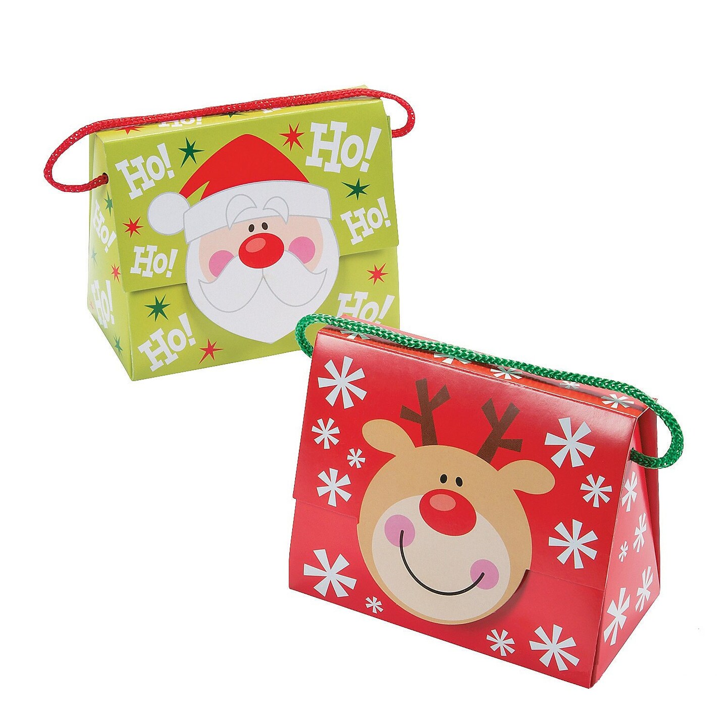 Fun Express Christmas Tent Boxes with Handle, (Pack of 12)