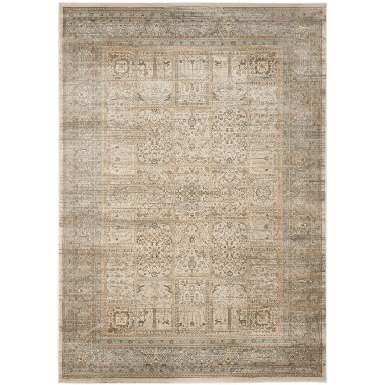 Safavieh Vintage Vtg570A Ivory / Light Blue Rug Transitional Modern Carpet