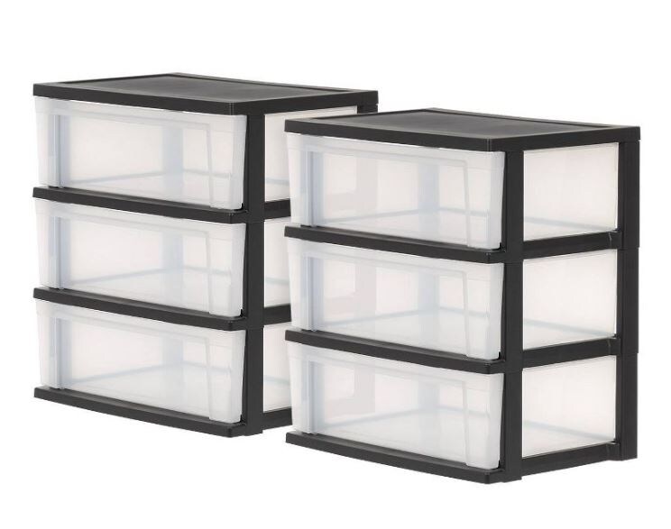 IRIS USA Wide 3 Drawer Plastic Storage Chests 2 Pack | Michaels