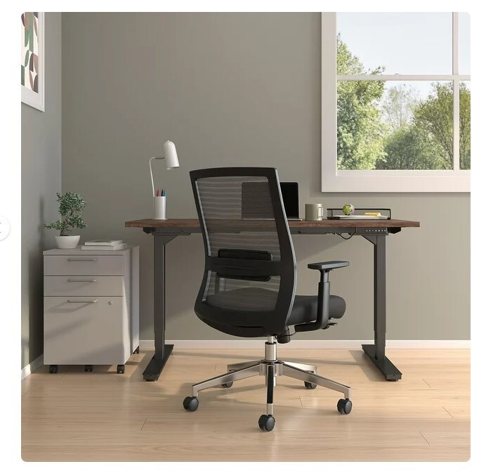 Marrett Mesh and Fabric Task Chair in Black by Union and Scale (53249)