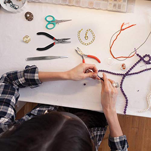 1200 pieces Open Jump Rings and Lobster Clasps with Jump Ring Pliers, Perfect Jewelry Findings Kit for Jewelry Making Supplies and Necklace Repair