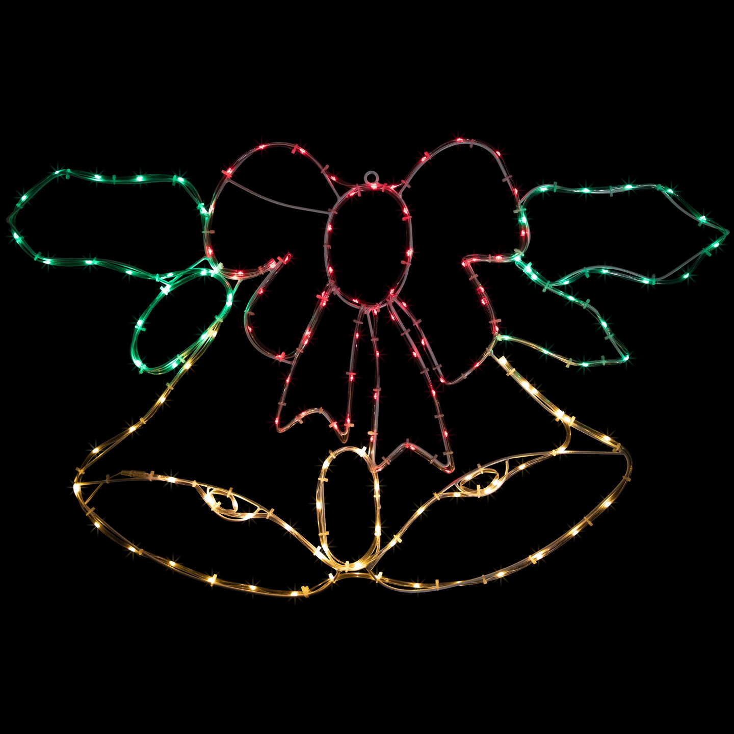 Northlight 34&#x22; Lighted Christmas Bell and Bow Window Silhouette Decoration