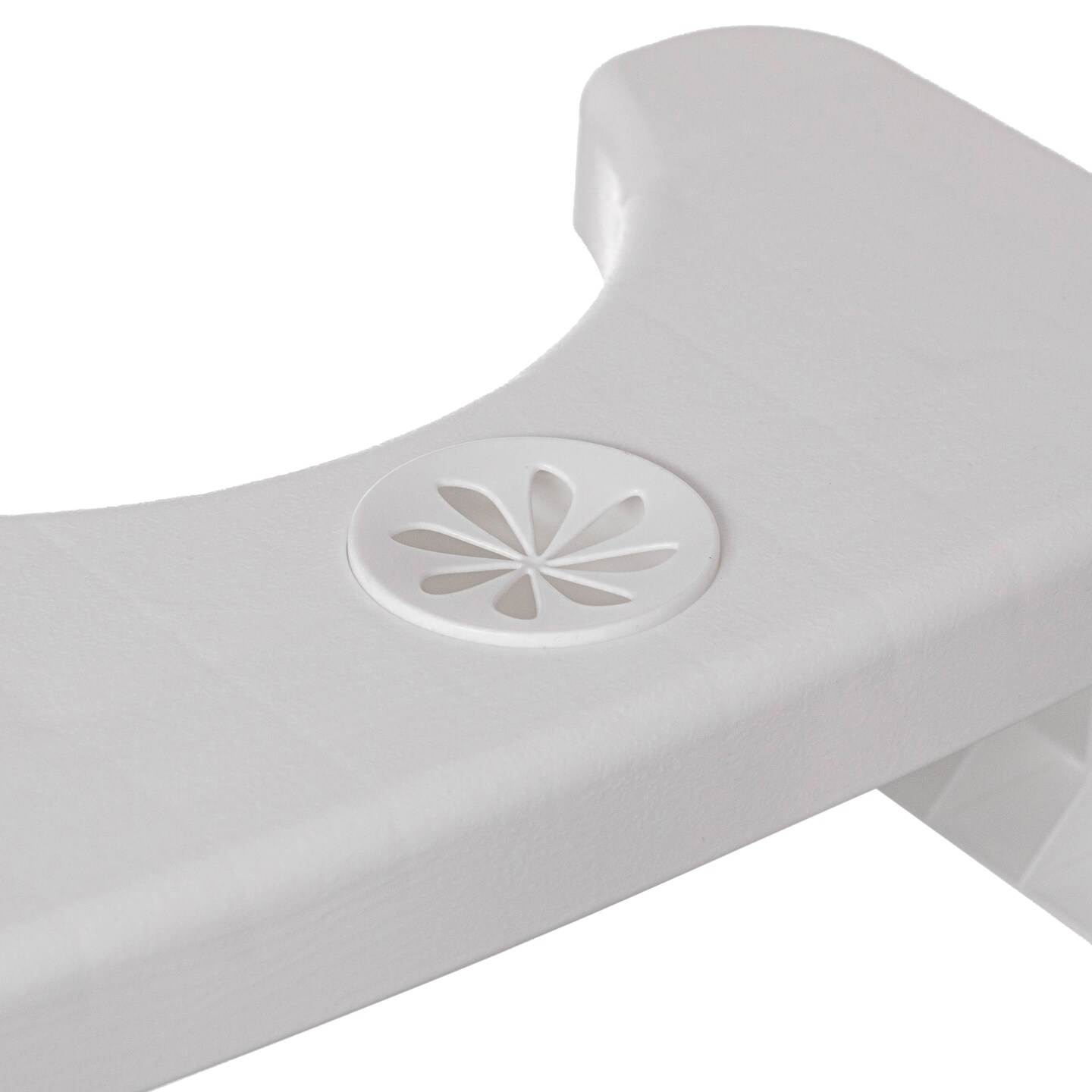 Portable Squatting Bathroom Potty Stool, White Poop Foot Stool, 6.25” Toilet Assistance Foldable Step Stool with Freshener Space