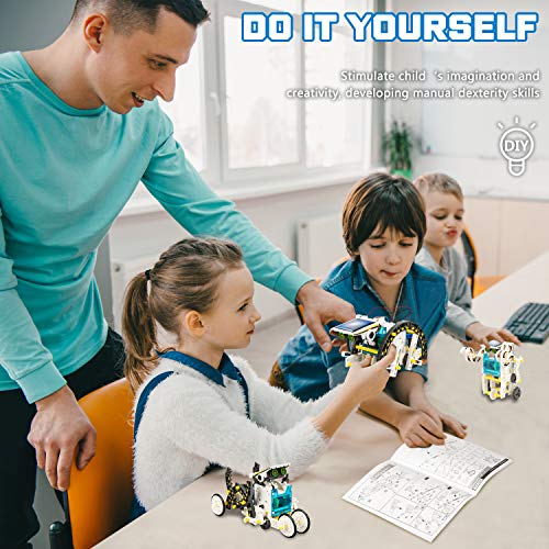 Educational Experiment DIY Robotics Kit, Science Toy Solar Powered Building Robotics Set Age 8-12 for Boys Girls Kids Teens to Build
