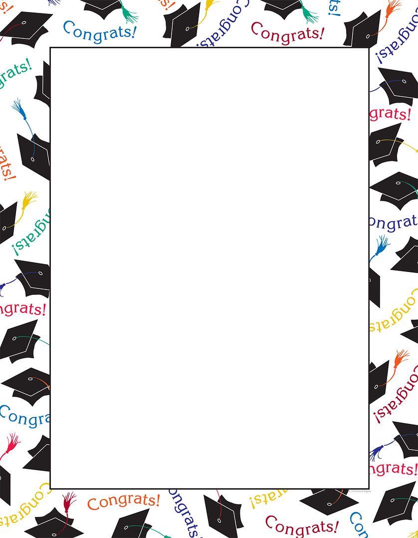 Great Papers! Graduation Stationery Letterhead, Invitations and Announcements, Printer Friendly, 8.5&#x22;x11&#x22;, 80 Pack