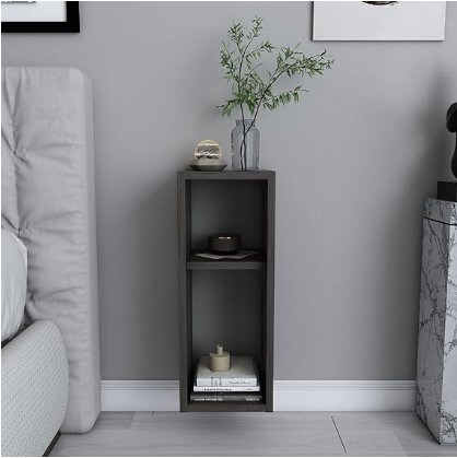 Sault Floating Nightstand (Dark Oak), Wall-Mounted Nightstand, Bedside Table, Small and Narrow Night Stand
