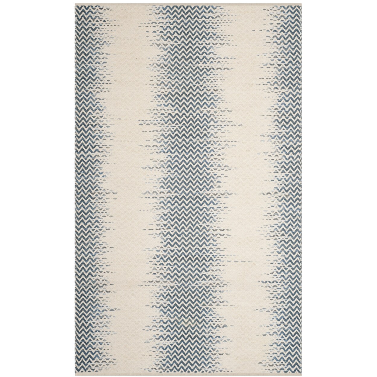 Safavieh Cotton Kilim Klc121A Handwoven Blue / Ivory Rug Area Rug Carpet Shag